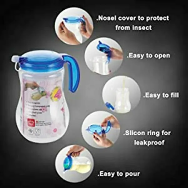 LIZA AONE Plastic Oil Dispenser Bottle Jug 1 Liter (Multicolor, 980ml