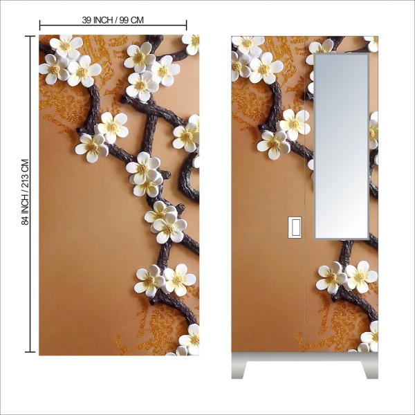 WallWear Almirah Stickers Self Adhesive Almirah Door Sticker