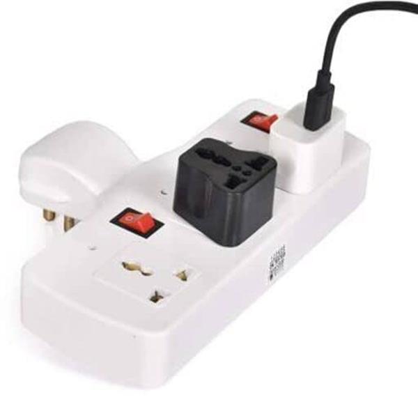 RSCT 3 Pin Multi Plug Point Cordless Extension Board with Fuse & Short