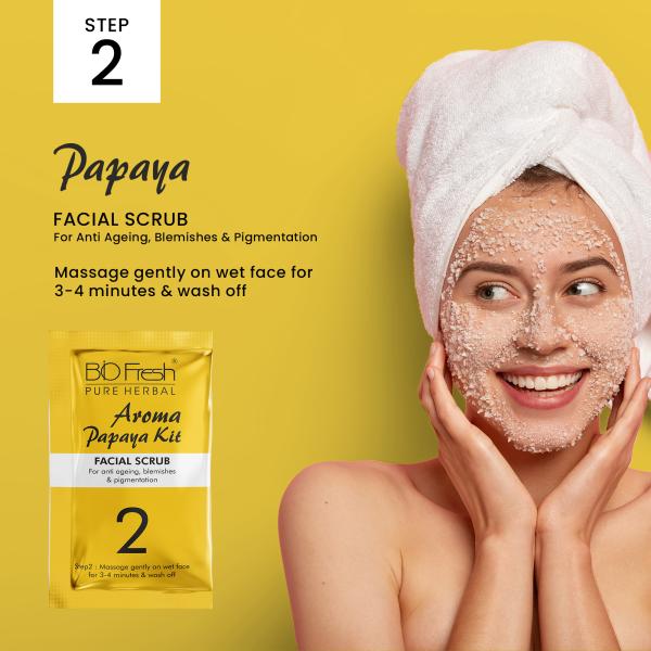 Biofresh Aroma Papaya Facial Kit Deep Cleansing Internal Skin Glow for