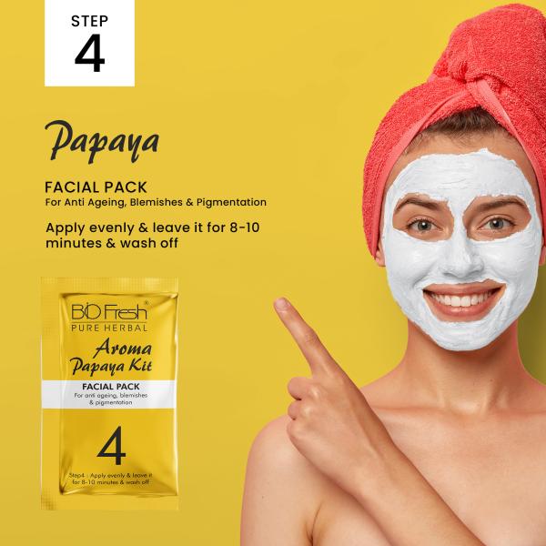 Biofresh Aroma Papaya Facial Kit Deep Cleansing Internal Skin Glow for