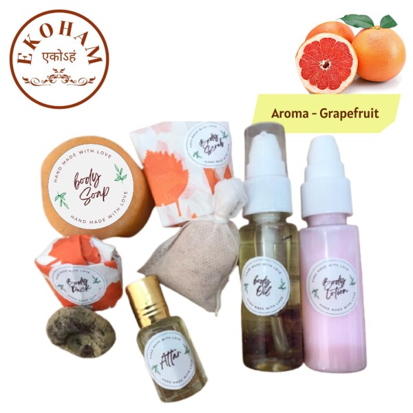 Ekoham GRAPEFRUIT OIL Skin Care Combo KitBody Polishing & Relaxing Spa