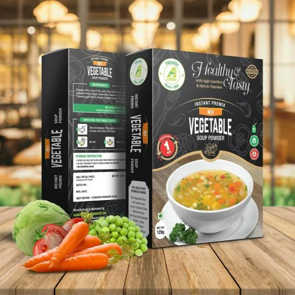 AARKAY Mix Vegetable Natural Instant Premix High Protein Soup Powder, 120g JioMart