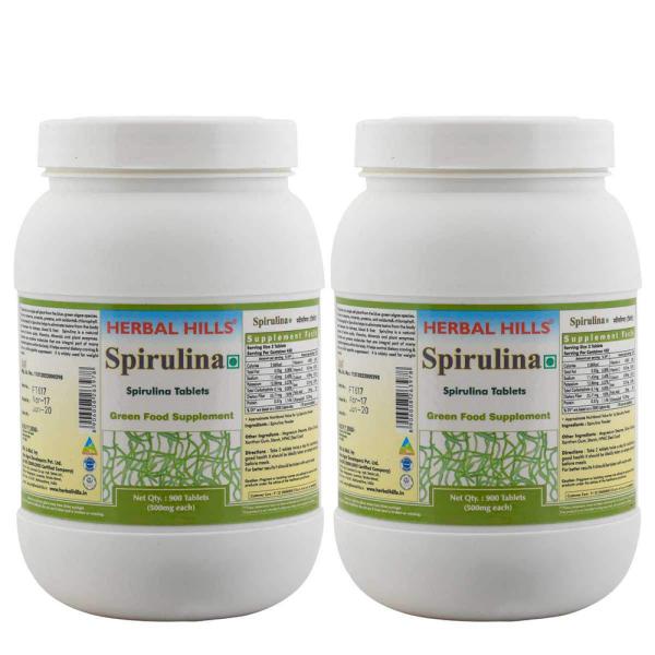 Herbal Hills Spirulina 900 Tablets (Pack of 2) JioMart
