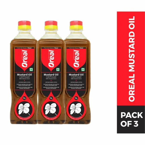 Oreal Premium Kachi Ghani 100 Pure Mustard oil/Sarso Cooking Oil 3