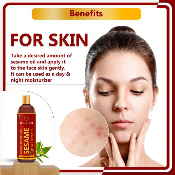 Newish Cold Pressed Sesame oil for Hair, Skin and Massage (Til Ka Tel