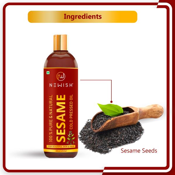 Newish Cold Pressed Sesame oil for Hair, Skin and Massage (Til Ka Tel