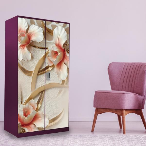 WallWear Almirah Stickers Self Adhesive Almirah Door Sticker