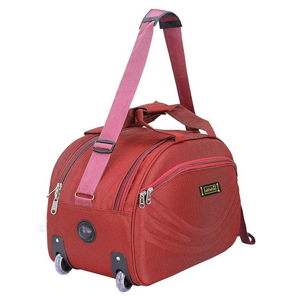 Alfisha Red Waterproof Lightweight Luggage Travel Duffel Bag With