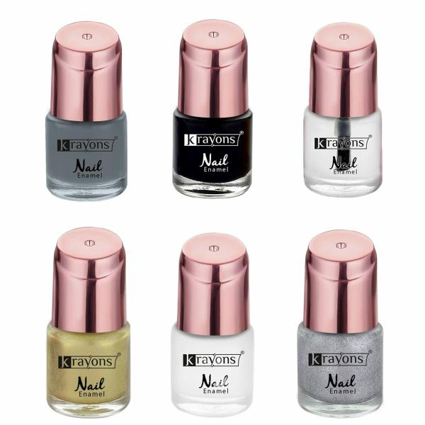 Krayons Crazy Gel Nail Enamel Waterproof Multicolor 8 ml Each Combo