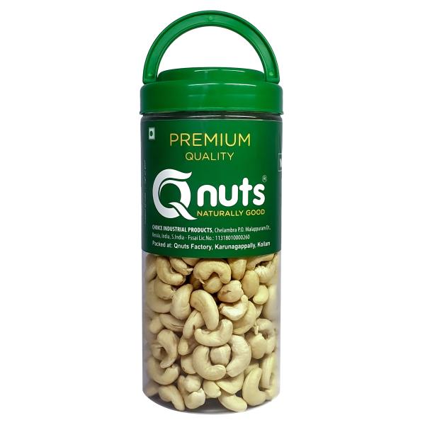 Q nuts Naturally Good Cashew/ Kaju Nuts Grade W320 Regular Size (500g