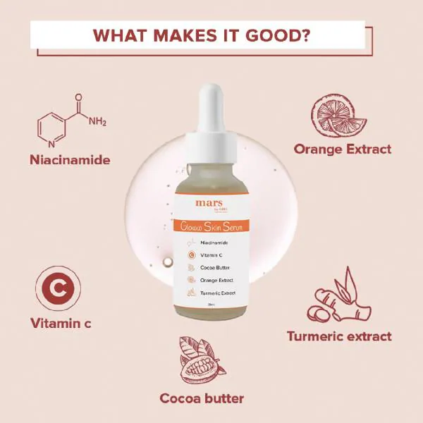 mars by GHC Vitamin C Face Serum for Men, Deep Nourishment and Skin