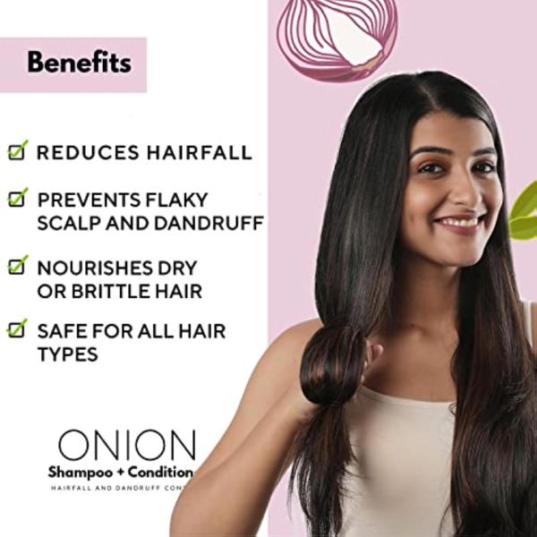 Alphavedic Onion Shampoo With Natural Conditioner For Dandruff Control And Hair  Fall Control 300 ml - JioMart