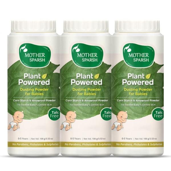 Mother Sparsh Talc Free Natural Dusting Powder For Babies (Pack Of 3