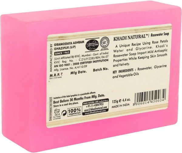 Khadi Natural Organic Rosewater Soap, 750 g JioMart