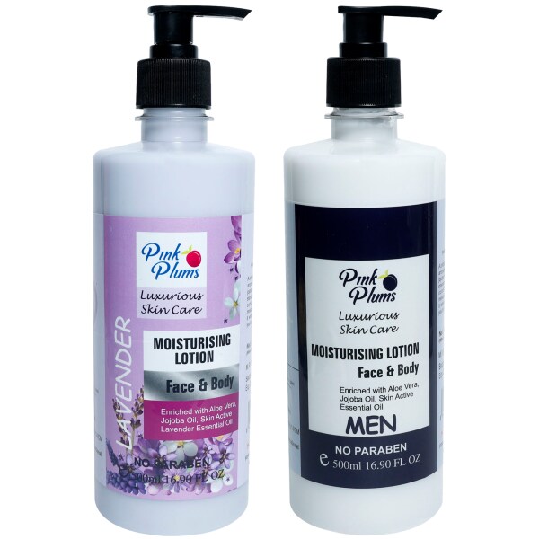 Pink Plums 1000 ML Body LotionLavender + Men Deep Nourish Silky Smooth