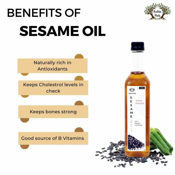 NATIVE PODS Cold Press Sesame Oil Natural 1000 ml JioMart