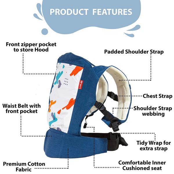 Luvlap Blue Adore Baby Carrier With 3 Carry Positions (624 M) JioMart