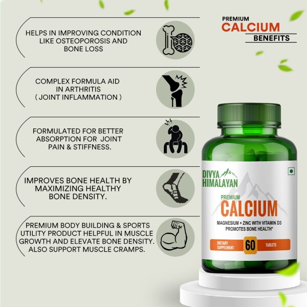 Divya Himalayan Calcium Magnesium Zinc + Vitamin D3 Supplement Tablets