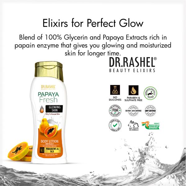 DR.RASHEL PAPAYA FRESH BODY LOTIONGLOWING SKIN WITH VITAMIN E SKIN