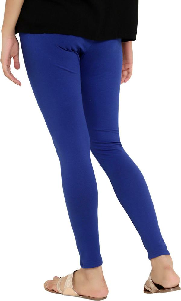 aaryahi Women Royal Blue Embellished Lycra Blend Leggings JioMart