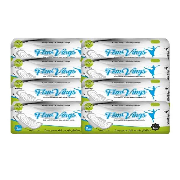Femvings Hygienic Ultra Absorbent Sanitary Pad Regular size 240mm 6
