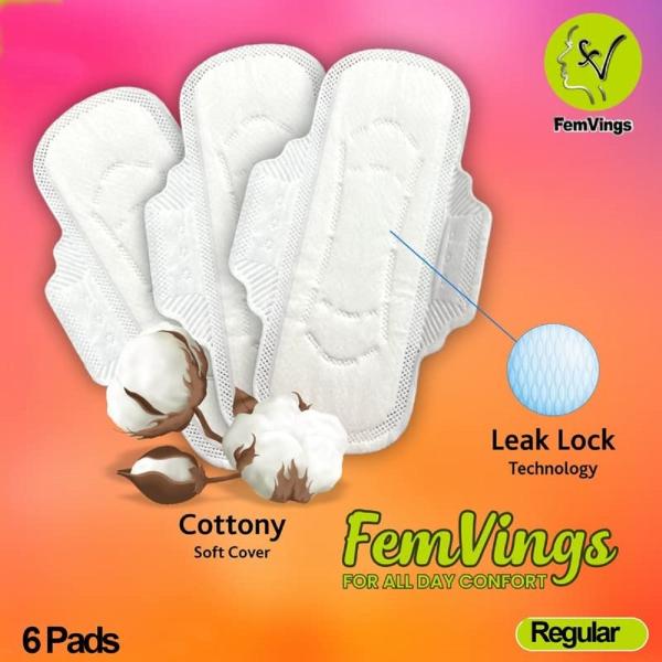 Femvings Hygienic Ultra Absorbent Sanitary Pad Regular size 240mm 6