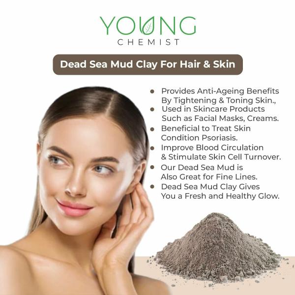 Young Chemist Dead Sea Mud Clay Powder All Skin Type Brightening 250 g