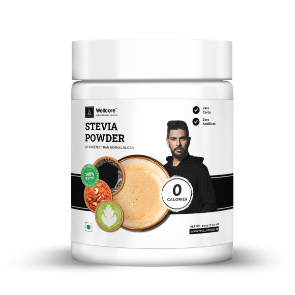 Wellcore Stevia Powder (200g) 100 Natural SugarFree Plantbased