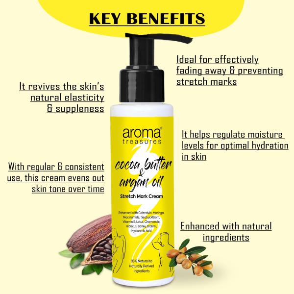 Aroma Treasures Cocoa Butter & Argan Oil Stretch Mark Cream 100g JioMart