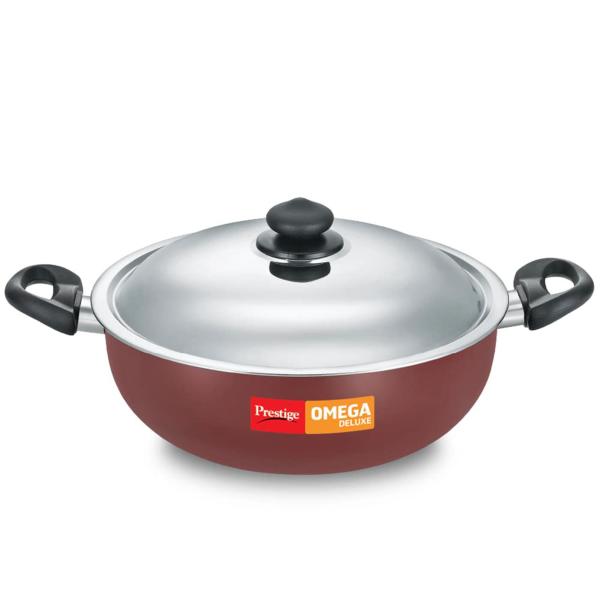 Prestige Multicolor Stainless Steel Omega Deluxe Kadai With Lid 6 L 300 mm JioMart