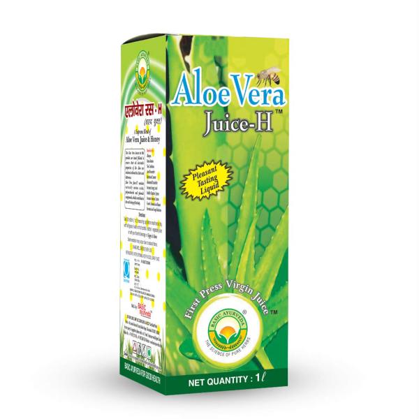 Basic Ayurveda Aloe Vera Juice With Honey 1000 ml ,Pack of 6 JioMart