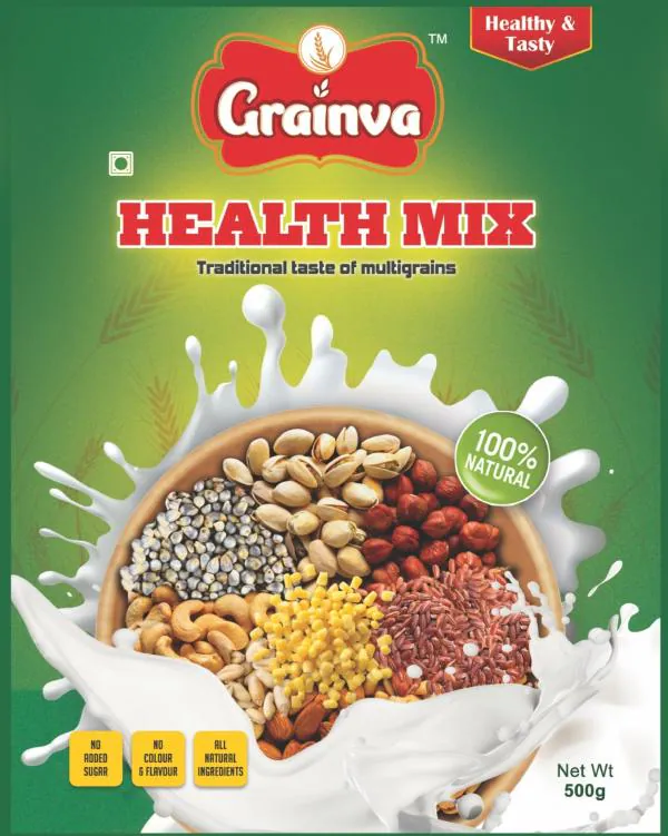 Grainva Health Mix SathuMavvu Powder100 Natural Multigrain Multimillet Instant Mix,Energy Child