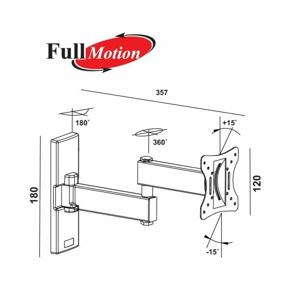 MX Universal Movable Wall Mount LCD Stand for LCD TFT Plasma TV Screen Size 1427'' Full