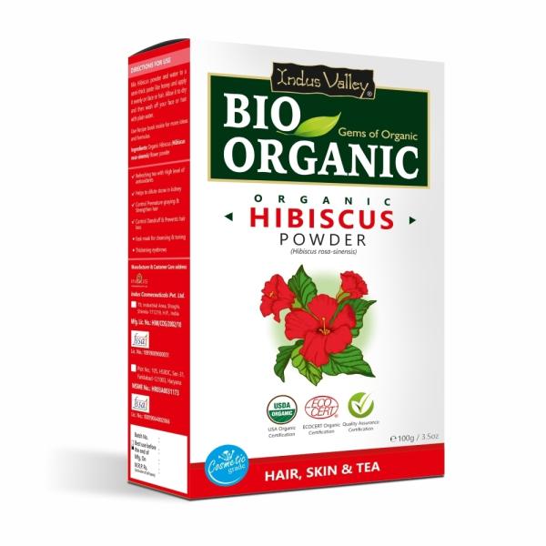 INDUS VALLEY Bio Organic Hibiscus Flower Powder For Hair Care & Face Pack  -100g - JioMart