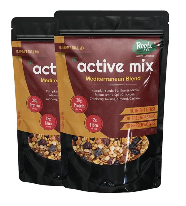 Rootz & Co Active Trail Mixture Of Super Seeds, Dry Fruits and Pulses