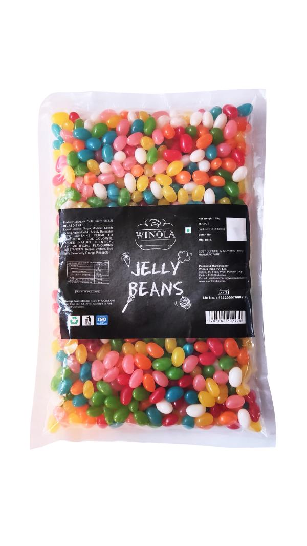 Winola Jelly Beans Mixed Fruit Flavoured Jelly Candy Vegan Jelly