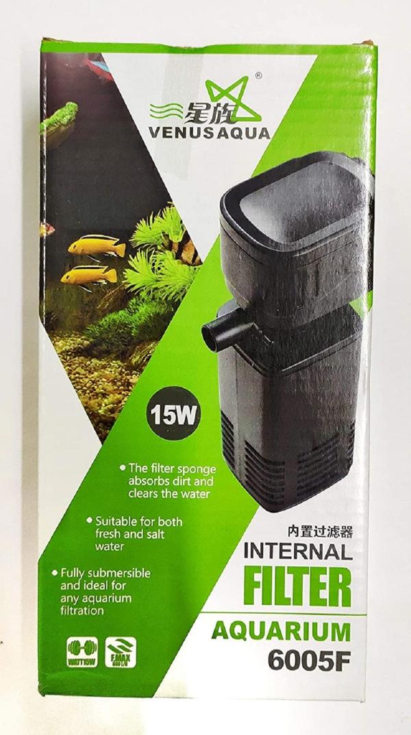 Venus Aqua 6005F Power Filter Aquarium Internal Filter for Fish Tank