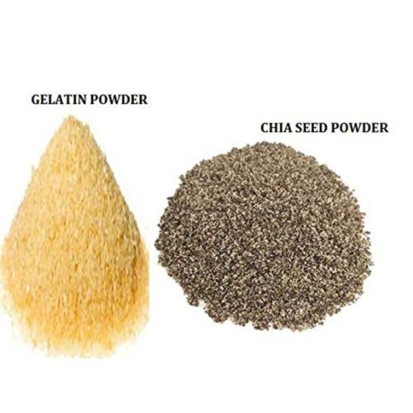 MGBN Gelatin With Chia Seed Powder 2 In 1 Uses For Face Mask, Hair