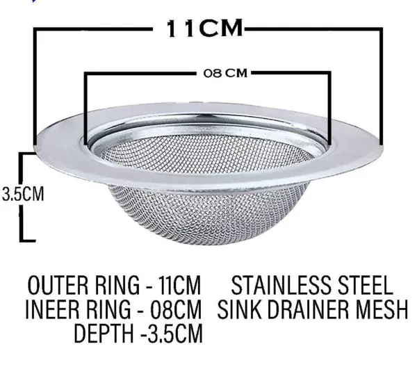 ANSHEZ Sink Jali Kitchen Sink Strainer Heavy Duty Stainless Steel