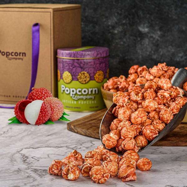 Popcorn & Company Festive Gift Combo Pack of 2 Tins (Crunchy Lichi 130