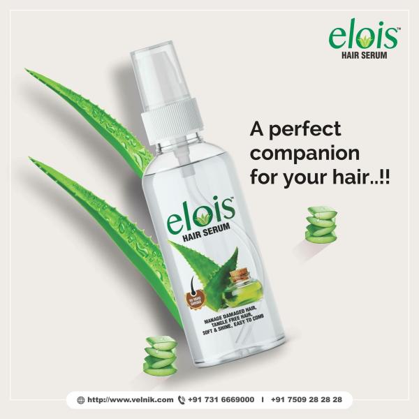 Elois Hair Serum For Women & Men Enriched with Argan & Aloe Vera Oil |  Smooth & Silky hair | Help for Everyday Styling hair (100 ml) - JioMart