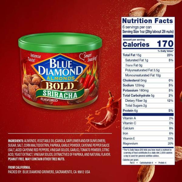 Blue Diamond Almonds, Bold Sriracha, 170g JioMart