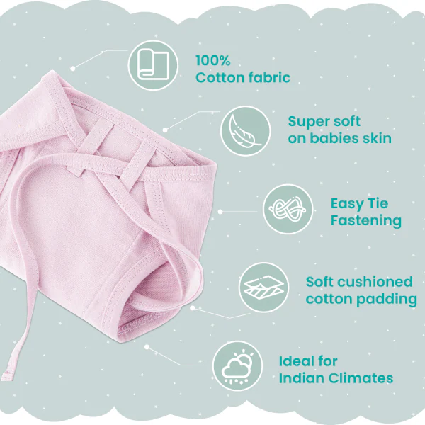 TIDY SLEEP- 100% Cotton Cloth Diapers/Nappy/Langot for Baby ...