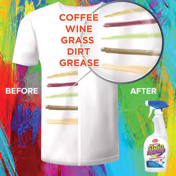 Senu Prewash Fabric Stain Remover 600 ml Enzyme Based Removes Food