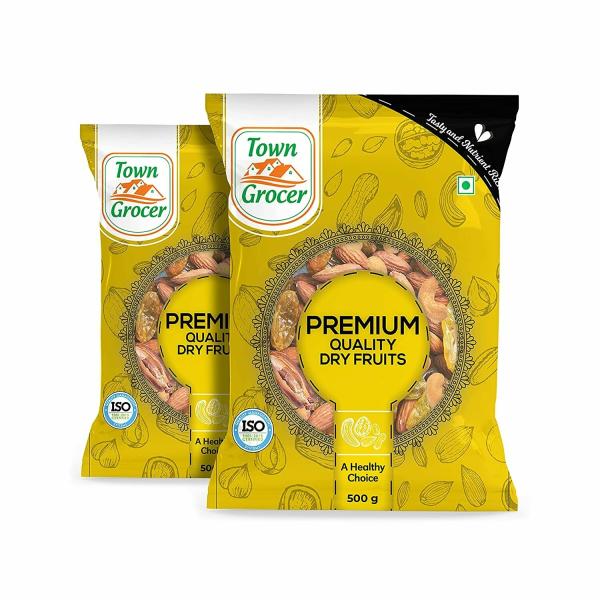 Town Grocer Daily Health Nutmix 500g Each (Pack of 2), Healthy Snack