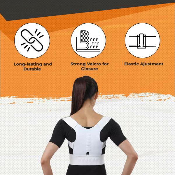 Skudgear White Large Neoprene Posture Corrector JioMart
