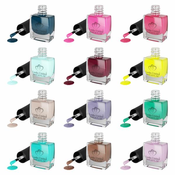 Looks United Quick Dry Nail Polish Pack of 12 (6ml each) JioMart