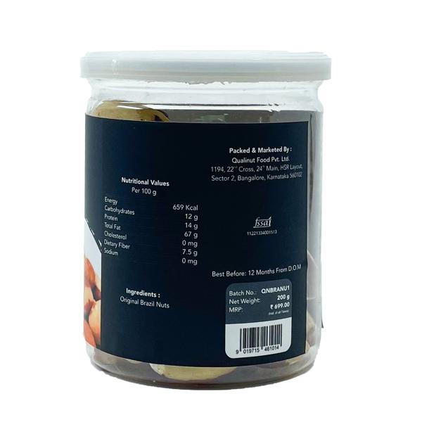 Qualinut Gourmet Jumbo Brazil Nuts 200 g Rich in Selenium Helps