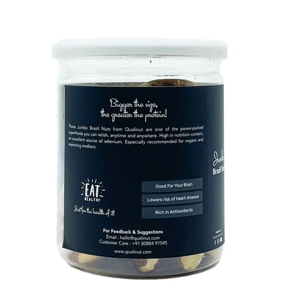 Qualinut Gourmet Jumbo Brazil Nuts 200 g Rich in Selenium Helps